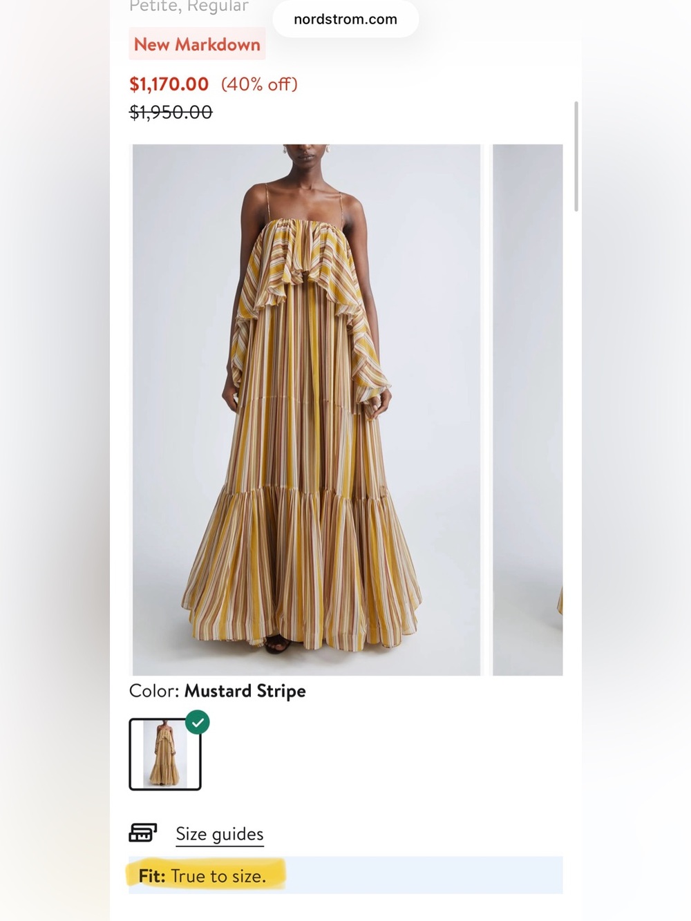 Zimmermann Rebellion Bohemian Stripe Slipdress in size AU1 - US6 - Picture 7 of 8